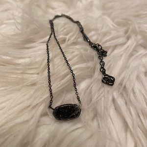 Kendra Scott Elisa pendant necklace in black drusy